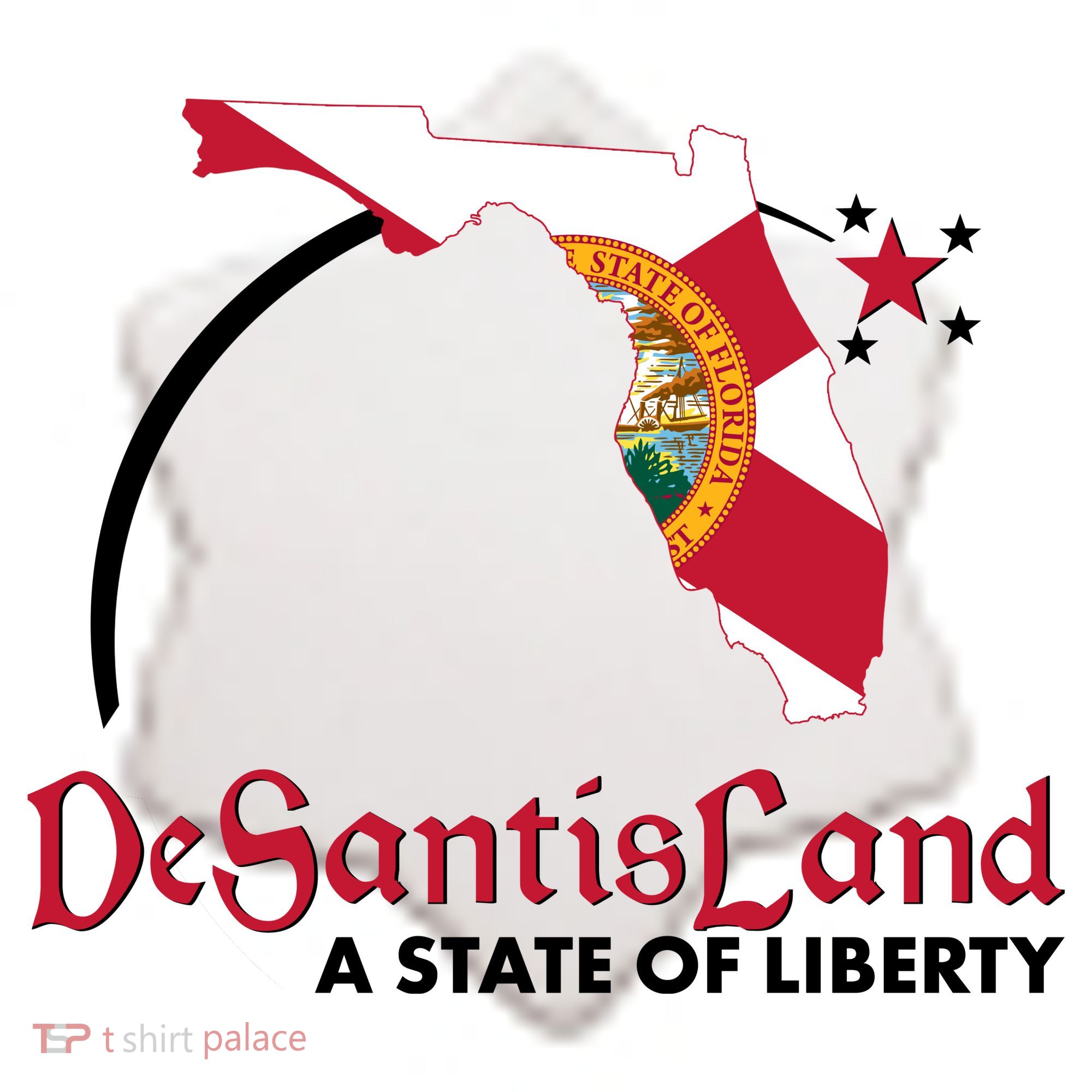 Florida State DeSantisLand A State Of Liberty Ceramic Ornament
