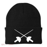 Fencing Saber Epee Fence Gift Beanie thumb 0