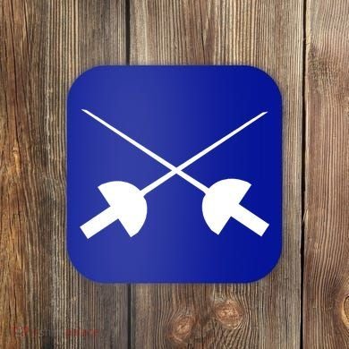 Fencing Saber Epee Fence Gift Coaster
