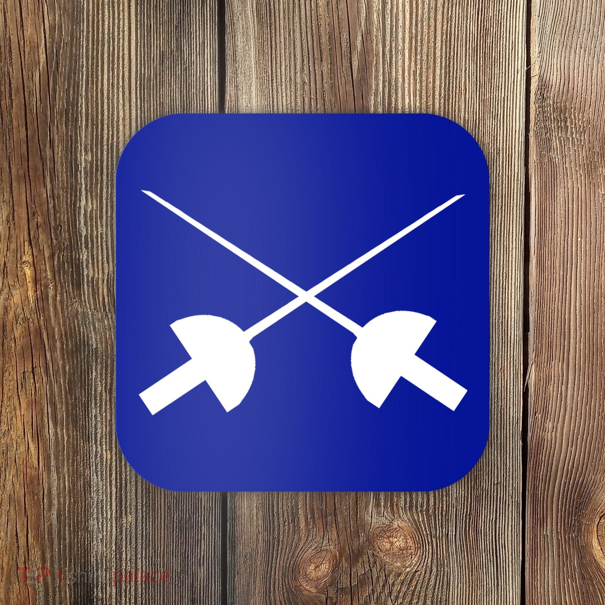 Fencing Saber Epee Fence Gift Coaster