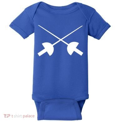 Fencing Saber Epee Fence Gift Baby Bodysuit