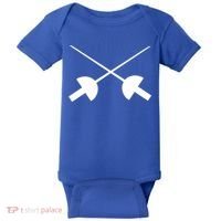 Fencing Saber Epee Fence Gift Baby Bodysuit thumb 0