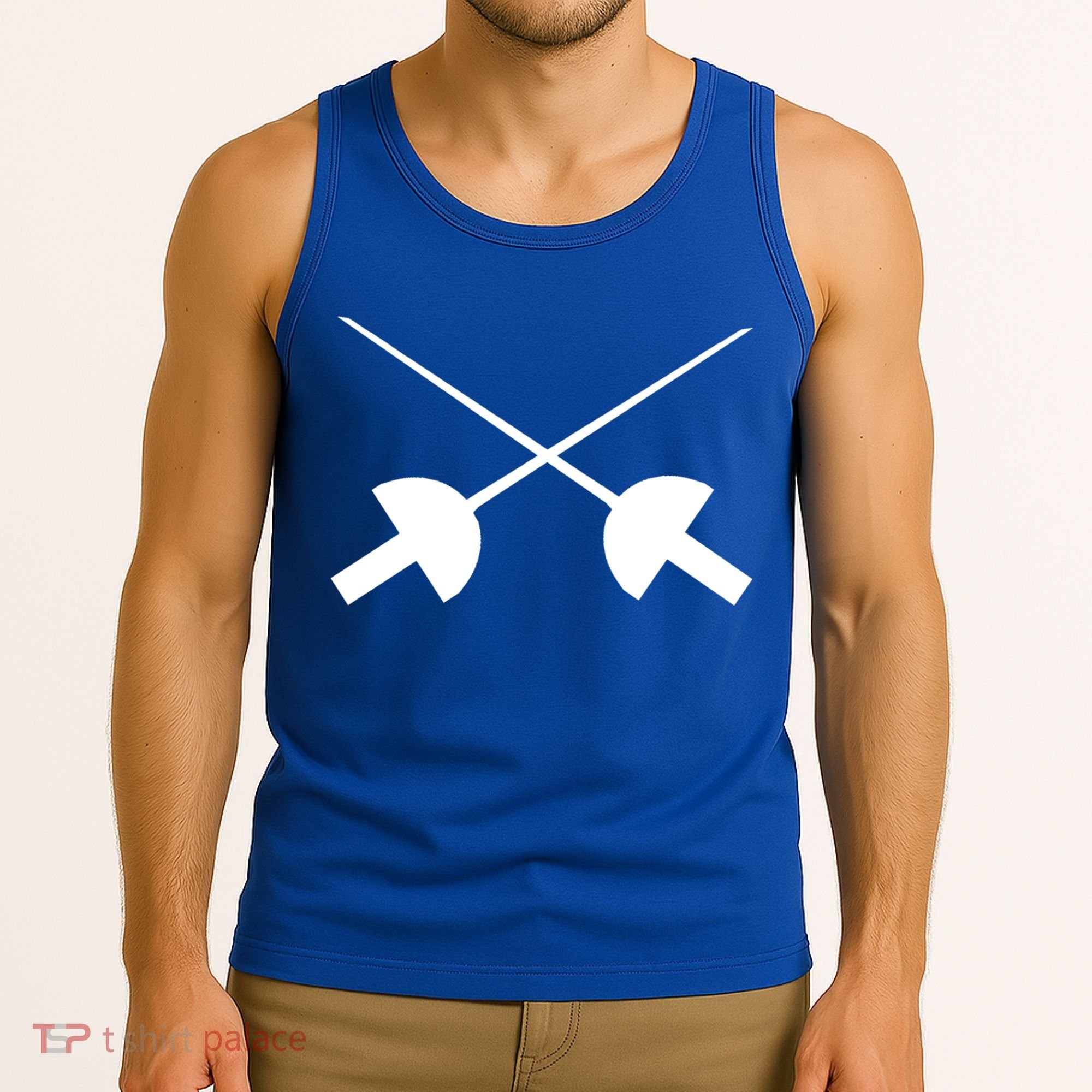 Fencing Saber Epee Fence Gift Tank Top