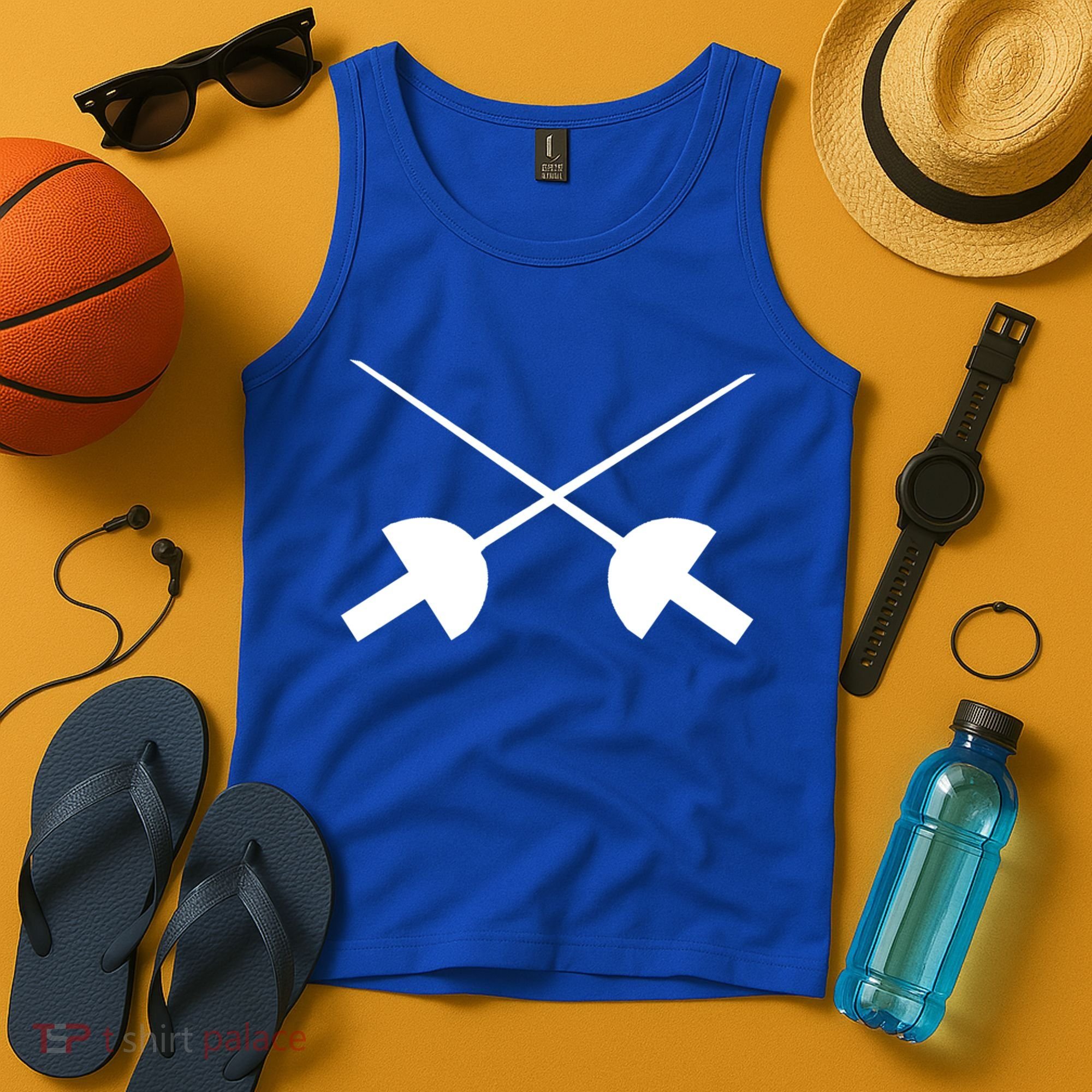 Fencing Saber Epee Fence Gift Tank Top