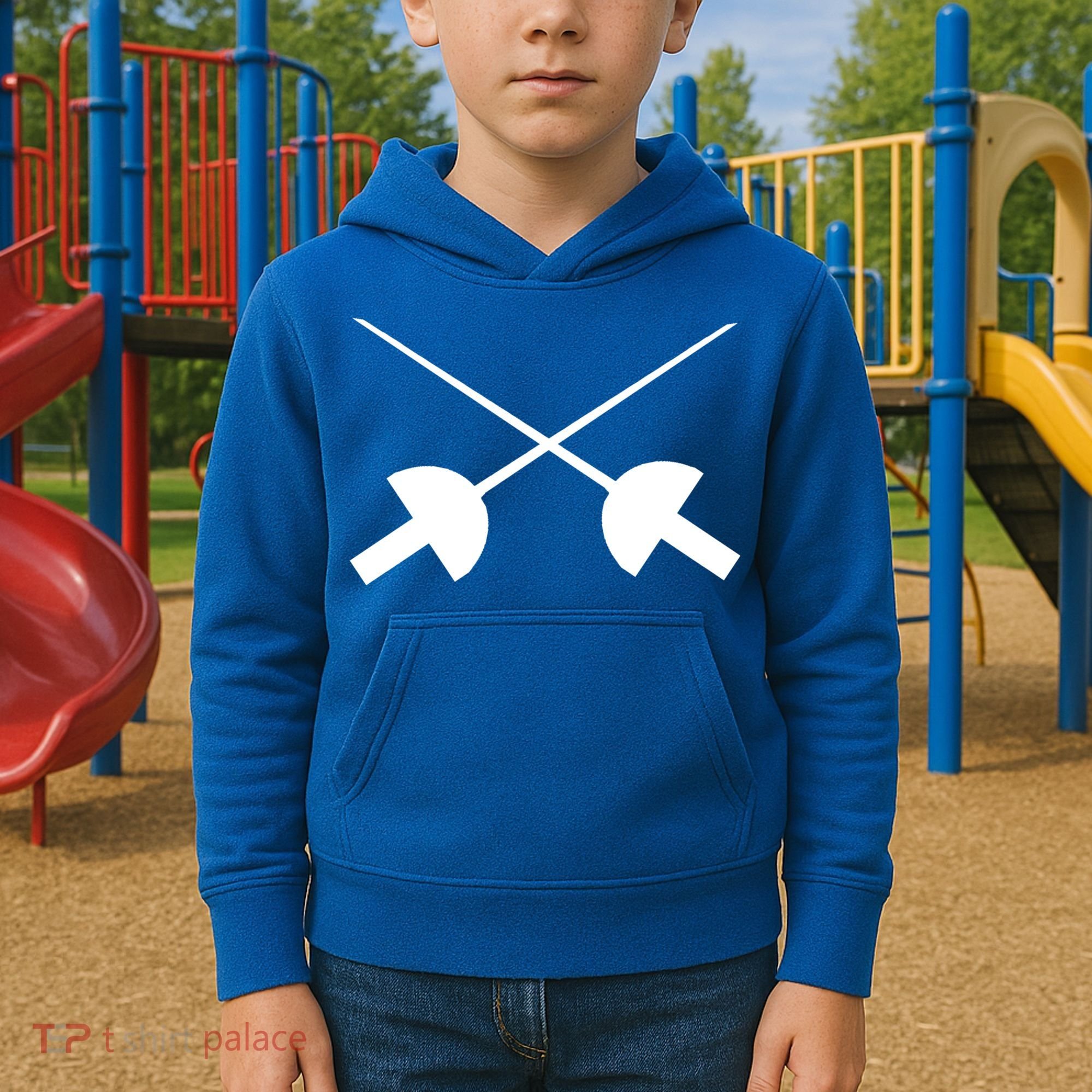 Fencing Saber Epee Fence Gift Kids Hoodie