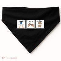 Funny Special Education Teacher Want More Coffee USA-Made Doggie Bandana thumb 0