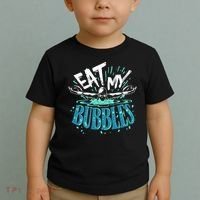 Funny Swimming Eat My Bubbles Swim Swimmer Toddler T-Shirt thumb 2