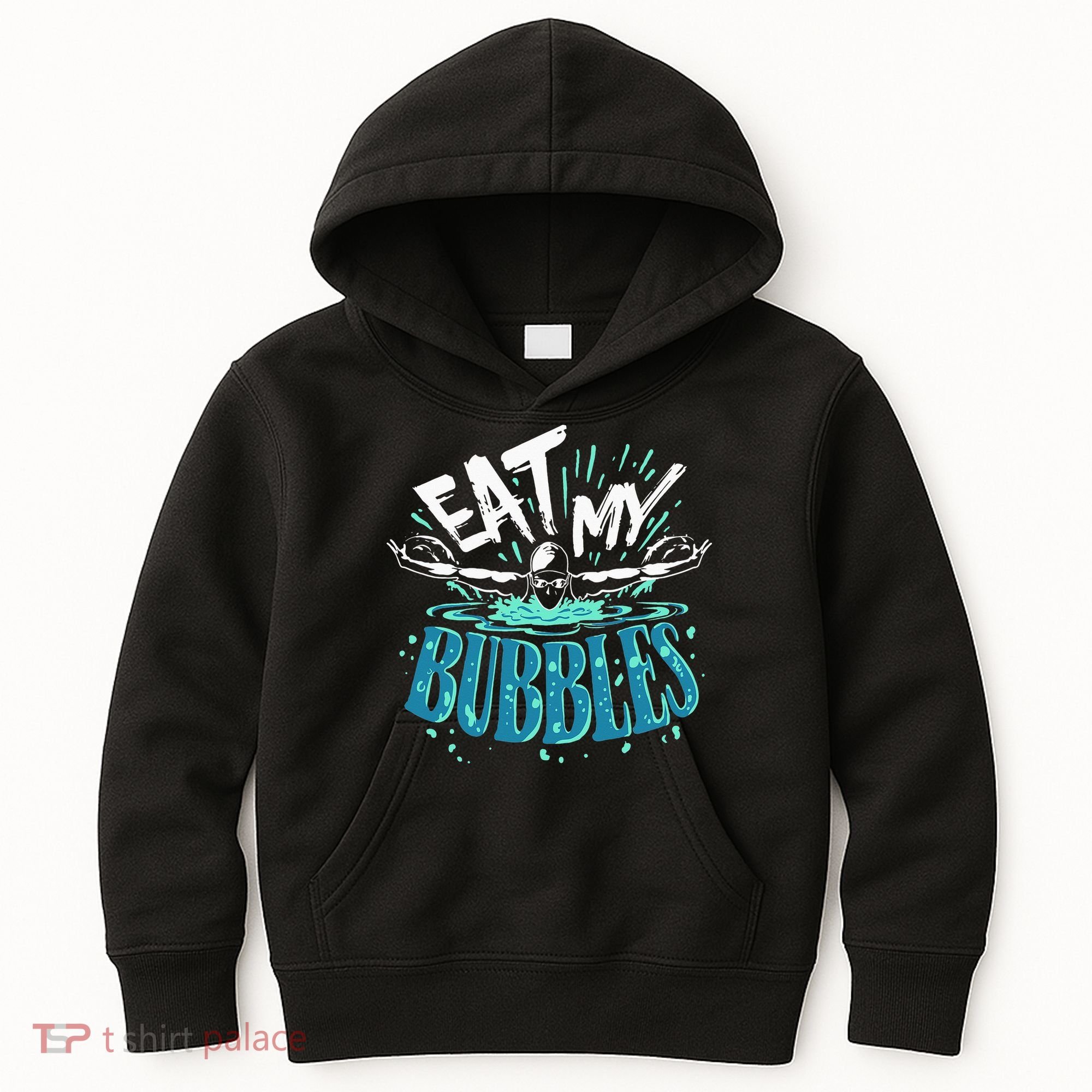 Funny Swimming Eat My Bubbles Swim Swimmer Kids Hoodie