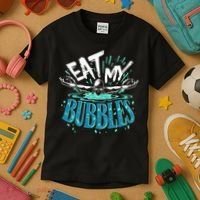Funny Swimming Eat My Bubbles Swim Swimmer Kids T-Shirt thumb 3