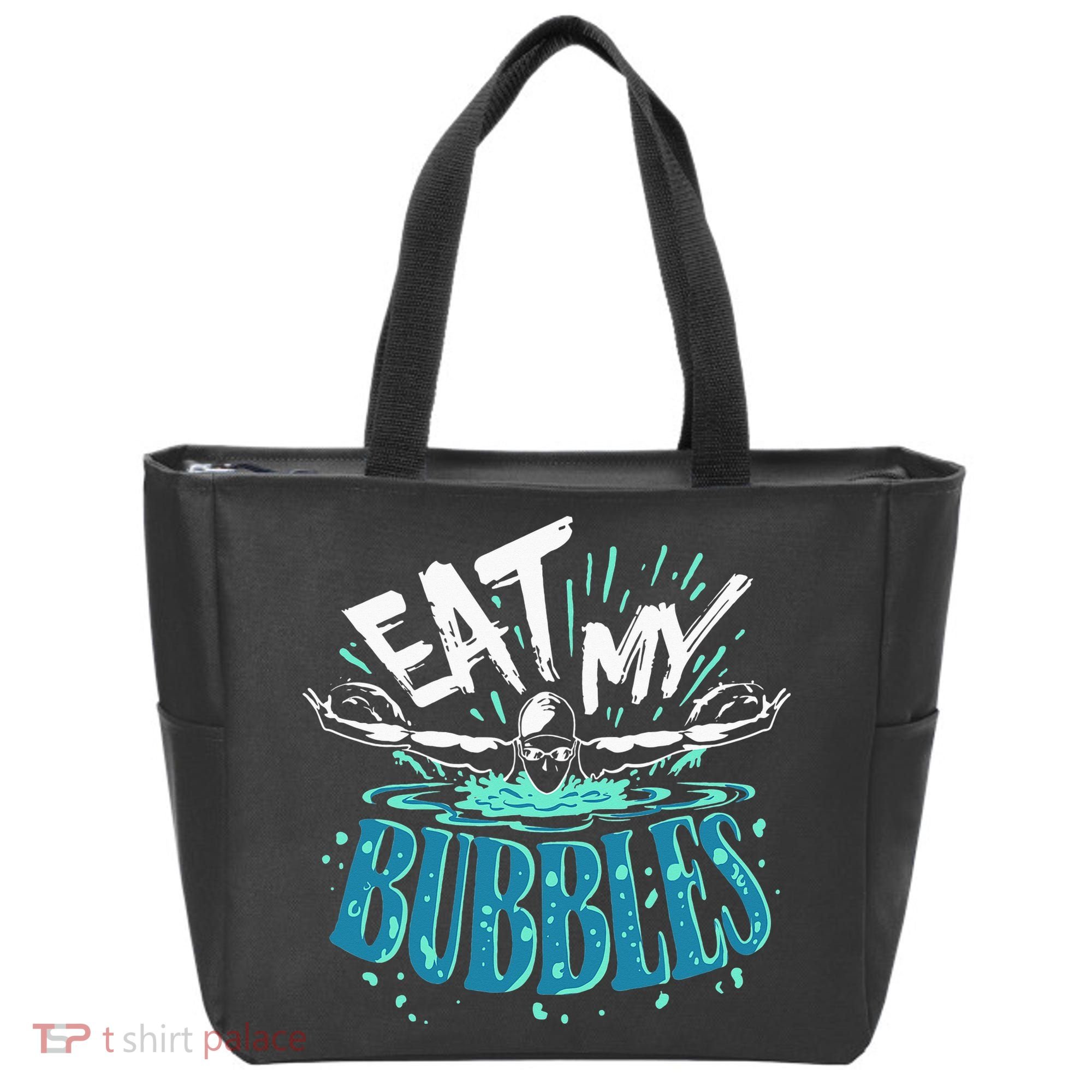 Funny Swimming Eat My Bubbles Swim Swimmer Tote Bag