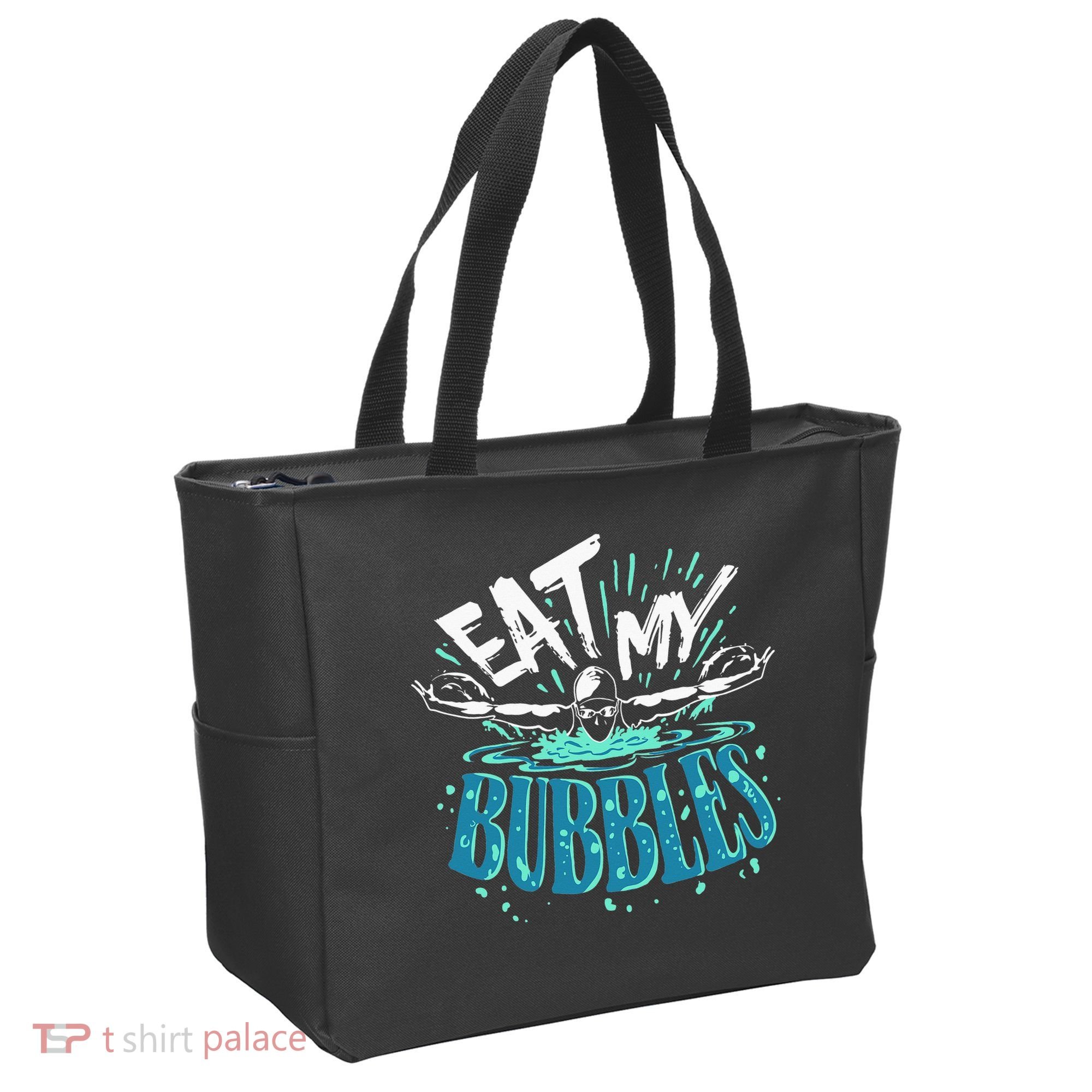 Funny Swimming Eat My Bubbles Swim Swimmer Tote Bag