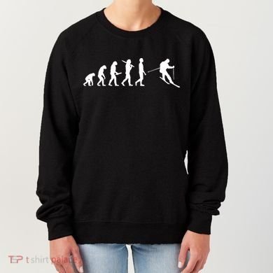 Funny Skiing Evolution Gift For Skiers Women's Sweatshirt