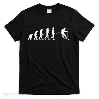 Funny Skiing Evolution Gift For Skiers T-Shirt
