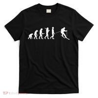 Funny Skiing Evolution Gift For Skiers T-Shirt thumb 0