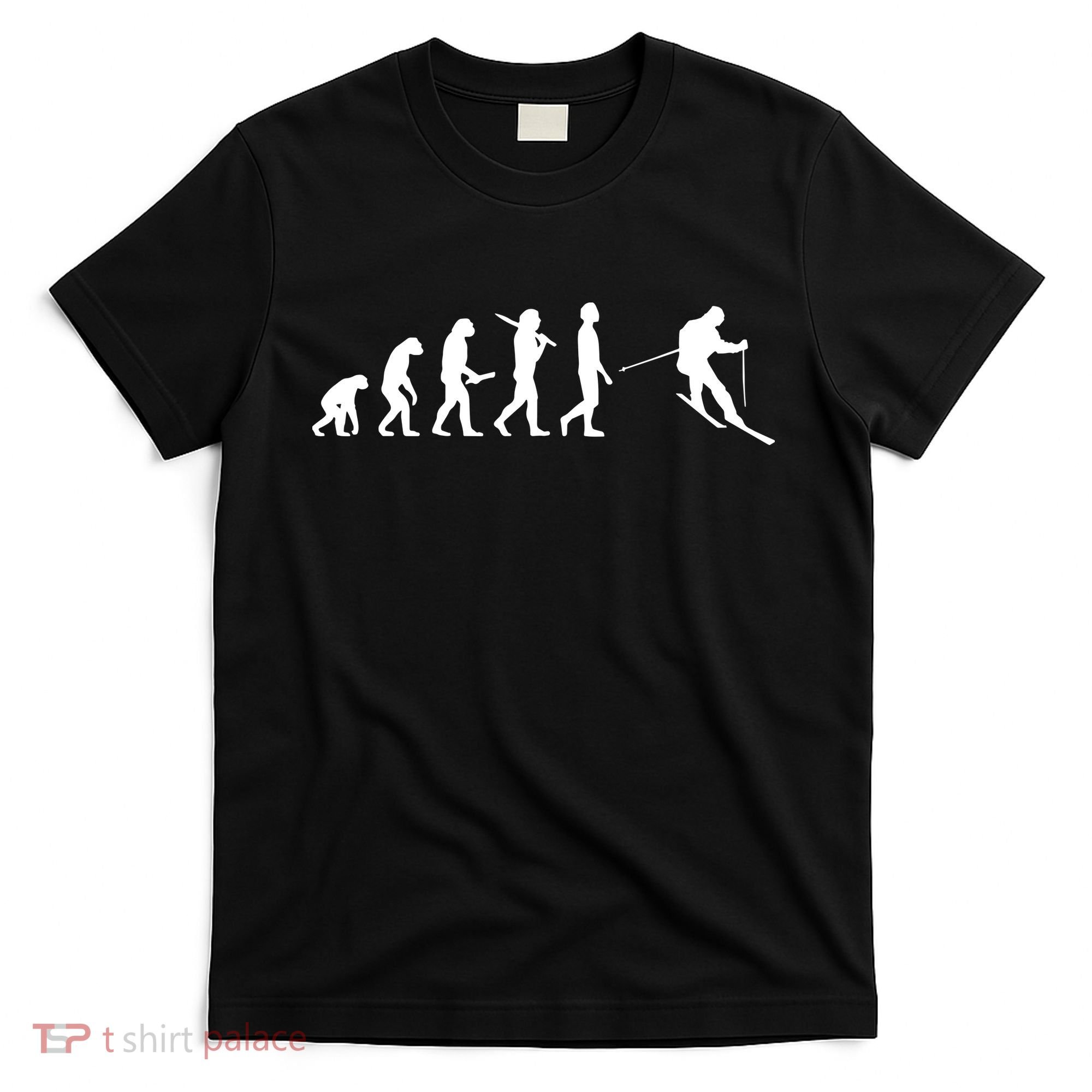 Funny Skiing Evolution Gift For Skiers T-Shirt