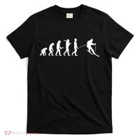 Funny Skiing Evolution Gift For Skiers T-Shirt thumb 0