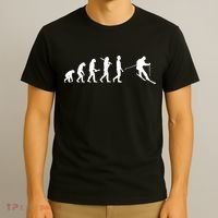 Funny Skiing Evolution Gift For Skiers T-Shirt thumb 3