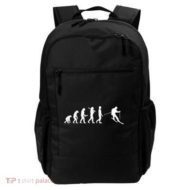 Funny Skiing Evolution Gift For Skiers Backpack