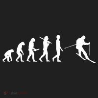 Funny Skiing Evolution Gift For Skiers Beanie thumb 2