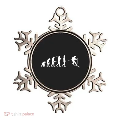 Funny Skiing Evolution Gift For Skiers Ornament