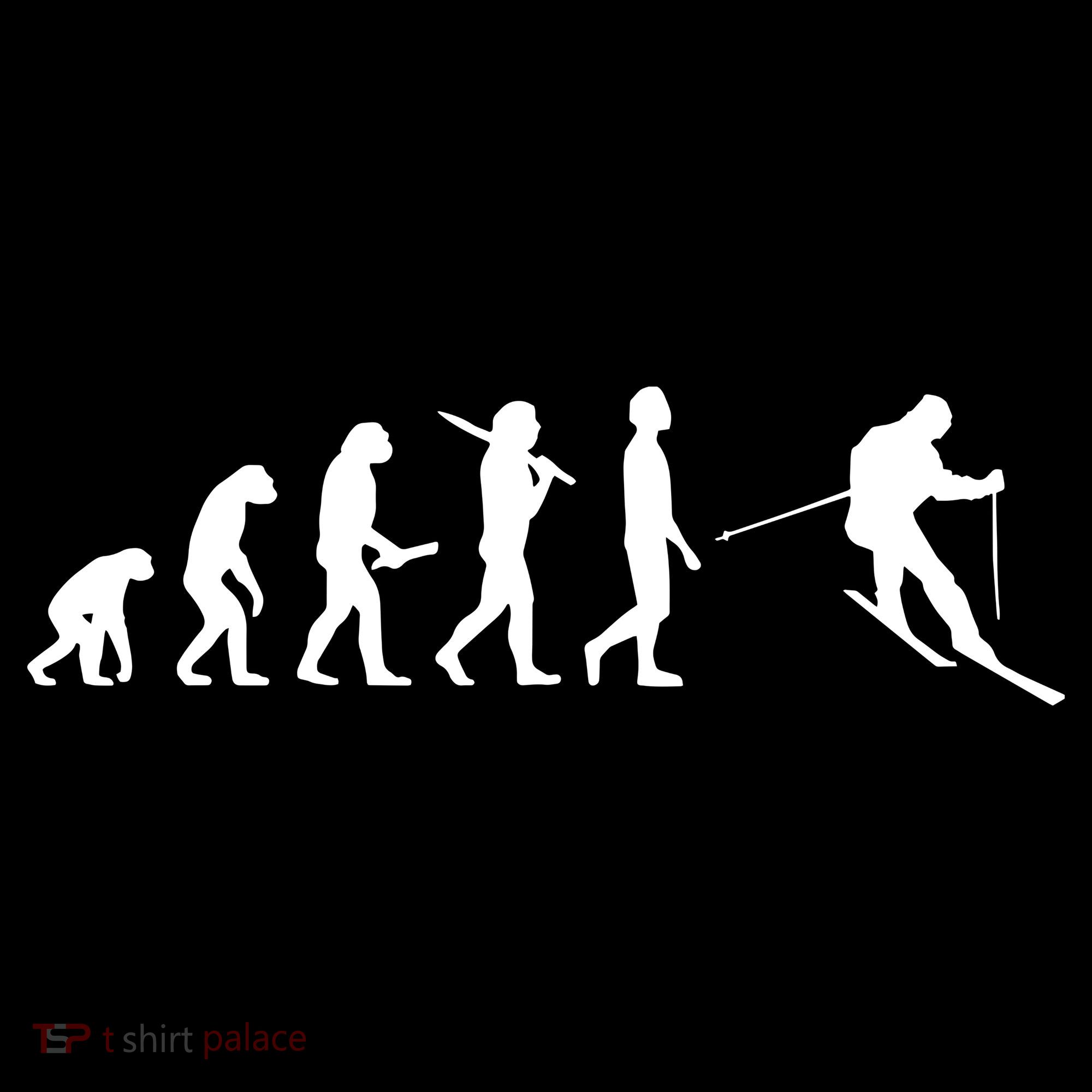 Funny Skiing Evolution Gift For Skiers Women's Tank Top