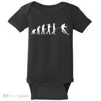 Funny Skiing Evolution Gift For Skiers Baby Bodysuit thumb 0