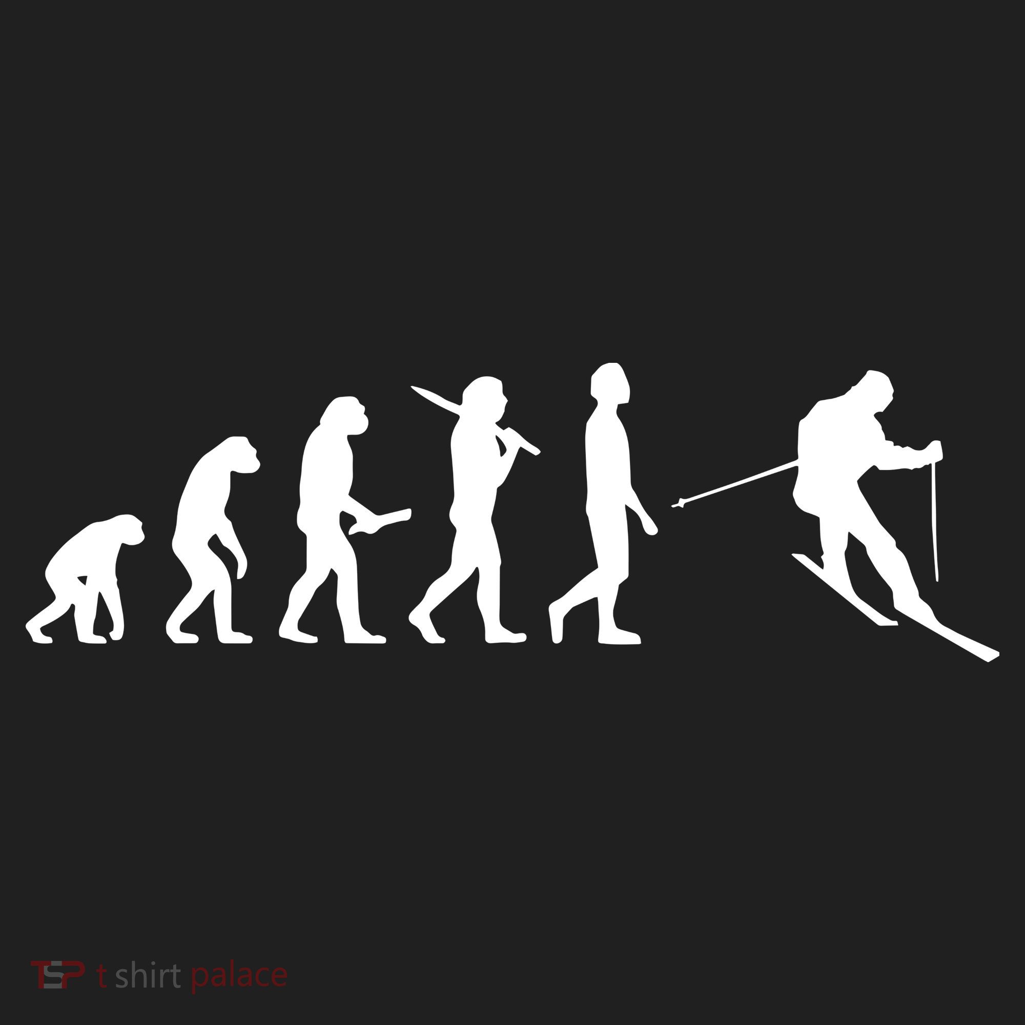 Funny Skiing Evolution Gift For Skiers Golf Towel