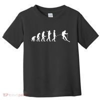 Funny Skiing Evolution Gift For Skiers Toddler T-Shirt thumb 0