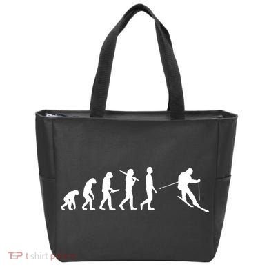 Funny Skiing Evolution Gift For Skiers Tote Bag