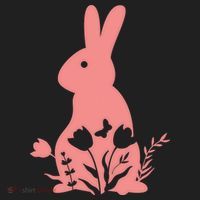 Floral Spring Easter Bunny Tumbler thumb 3
