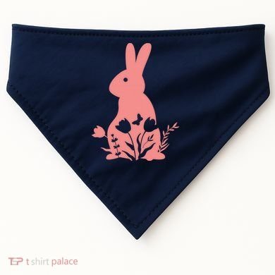 Floral Spring Easter Bunny USA-Made Doggie Bandana