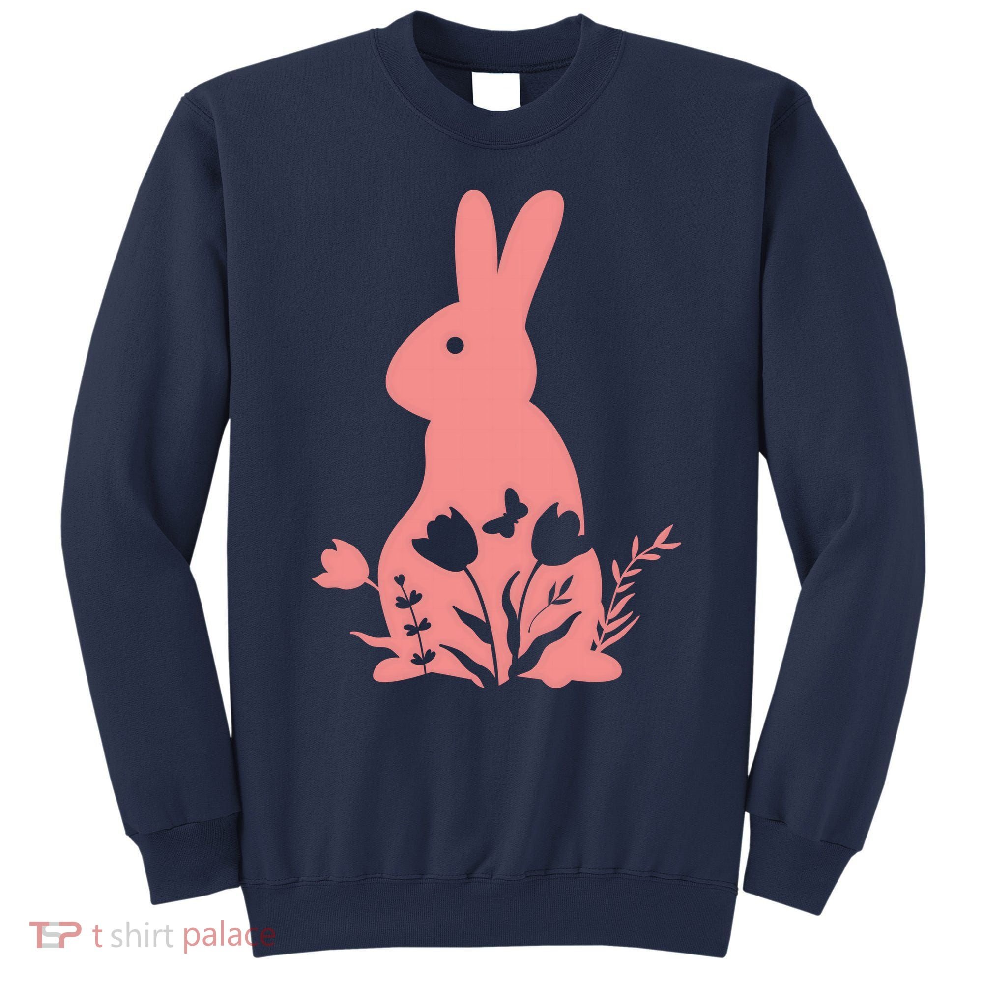 Floral Spring Easter Bunny Sweatshirt