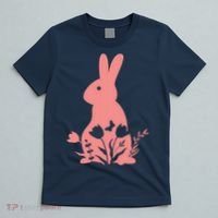 Floral Spring Easter Bunny T-Shirt thumb 5