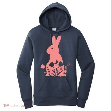 Floral Spring Easter Bunny Women's Hoodie