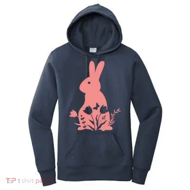 Floral Spring Easter Bunny Women's Hoodie