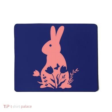 Floral Spring Easter Bunny Mousepad
