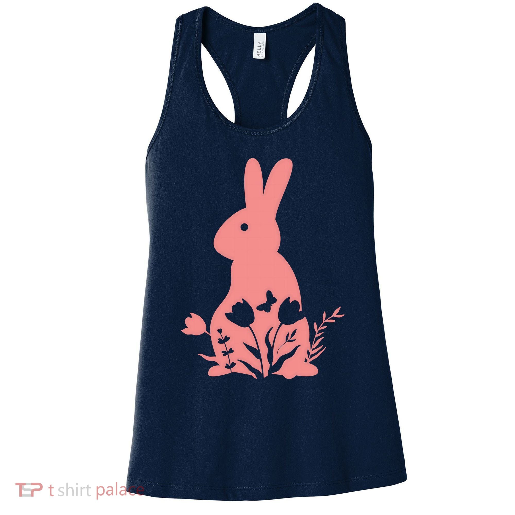Floral Spring Easter Bunny Women's Tank Top
