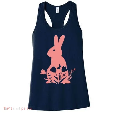 Floral Spring Easter Bunny Women's Tank Top