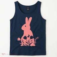 Floral Spring Easter Bunny Tank Top thumb 2