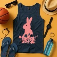 Floral Spring Easter Bunny Tank Top thumb 4