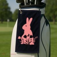 Floral Spring Easter Bunny Golf Towel thumb 2