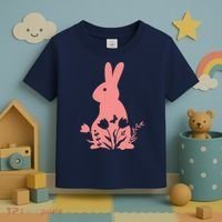 Floral Spring Easter Bunny Toddler T-Shirt thumb 3