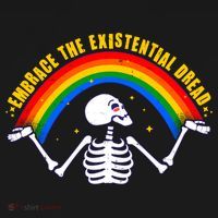 Funny Skeleton Embrace The Existential Dread Sweatshirt thumb 3