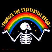 Funny Skeleton Embrace The Existential Dread Bucket Hat thumb 4