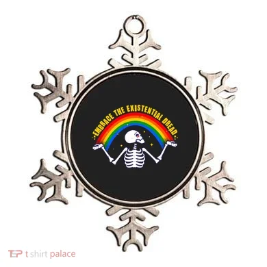 Funny Skeleton Embrace The Existential Dread Ornament