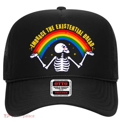 Funny Skeleton Embrace The Existential Dread Hat