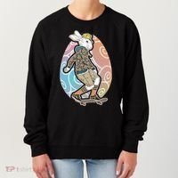 Funny Skateboarding Easter Bunny Rabbit Women's Sweatshirt thumb 0