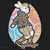Funny Skateboarding Easter Bunny Rabbit Women's Sweatshirt thumb 2