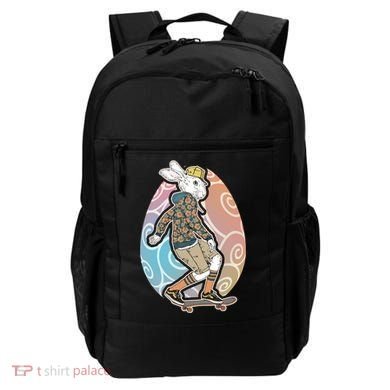 Funny Skateboarding Easter Bunny Rabbit Backpack