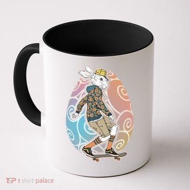 Funny Skateboarding Easter Bunny Rabbit Coffee Mug